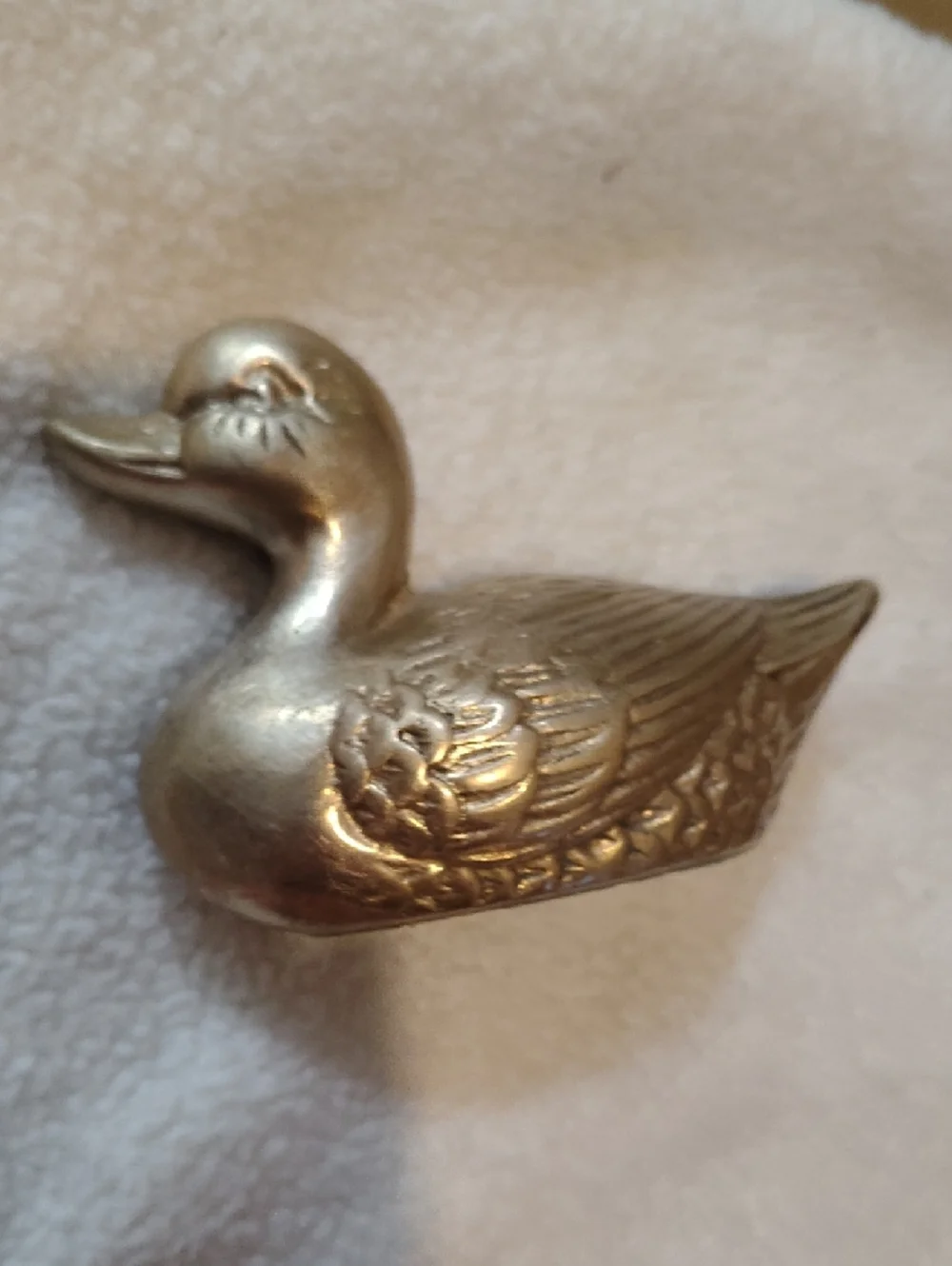 Brass Duck Figurine - Gold Tone - Picture 5 of 5